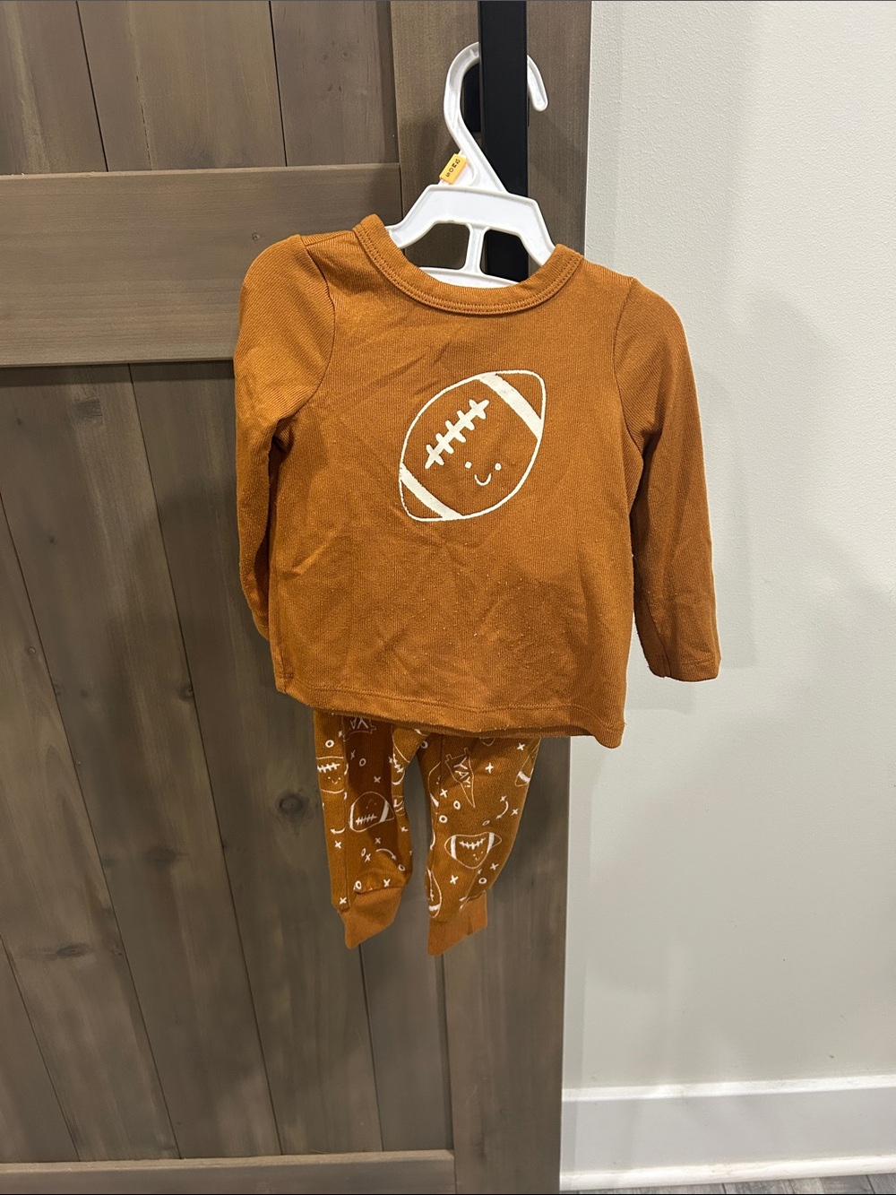 Target Kids Matching Set - Rust Orange Football Print